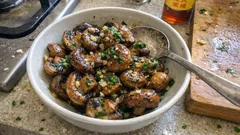Air Fryer Garlic Mushrooms in 15 Minutes (Tender, Savory, and Easy)