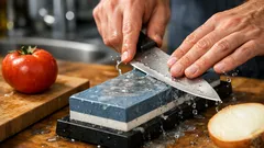 How to sharpen a kitchen knife on a whetstone in 6 simple steps