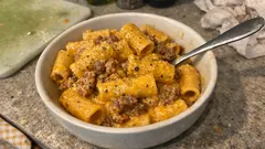 Creamy Pumpkin and Sausage Rigatoni—A Cozy One-Skillet Fall Pasta
